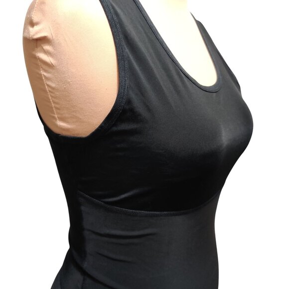 LGTFY XL Womens Top Black Shaping Tank Scoop Neck Stretch Compression Layering - Picture 3 of 9